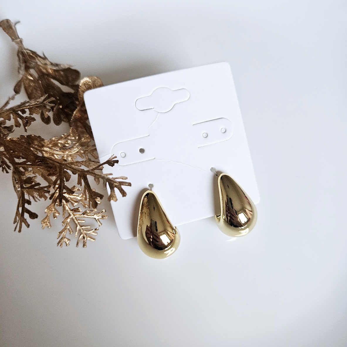 Lašo formos auskarai auksas